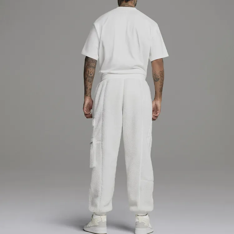 Adidas Originals Teddy Cargo Knitted Sweatpants Unisex Bright White-8