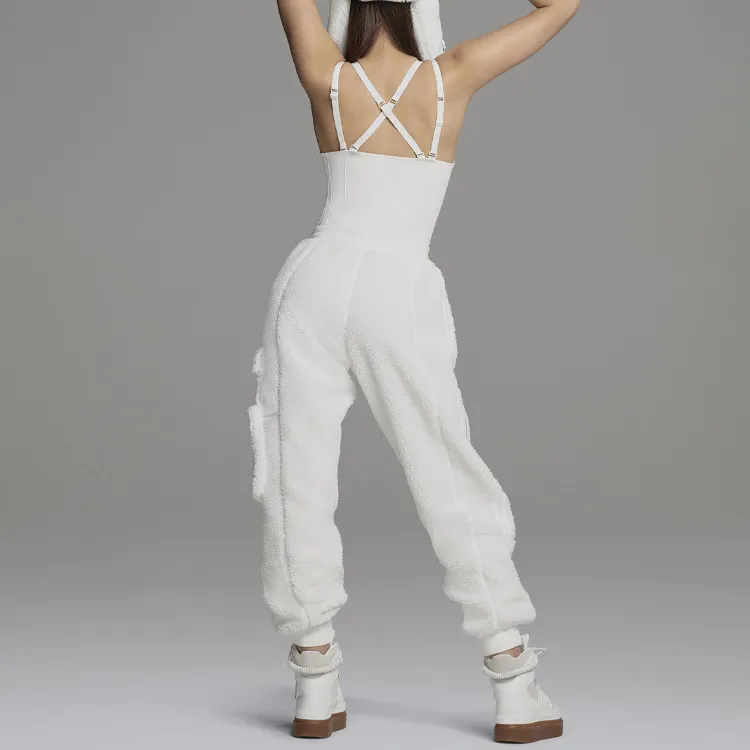Adidas Originals Teddy Cargo Knitted Sweatpants Unisex Bright White-7