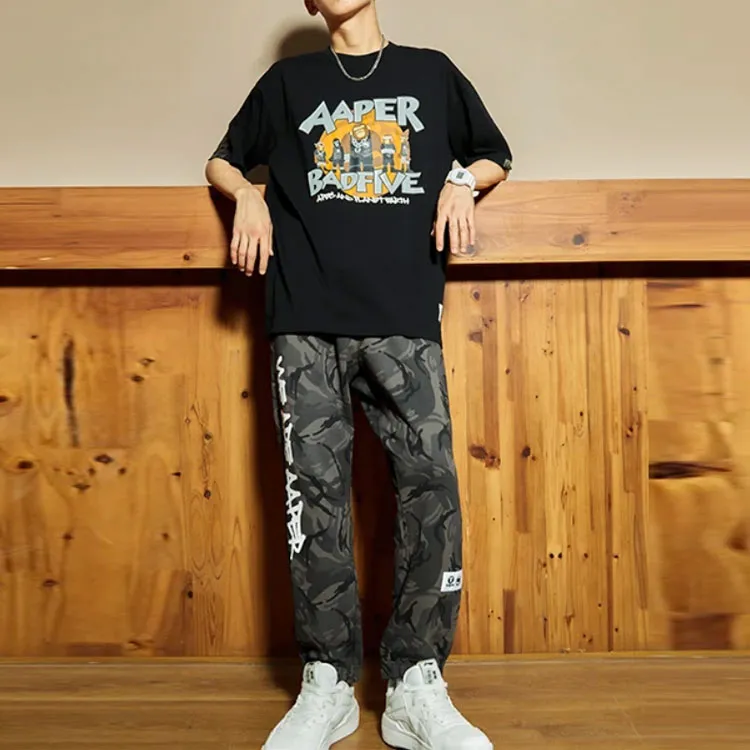 LiNing Knitted Sports Pants Men's Black Camouflage-2