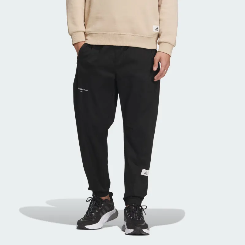 Adidas Knitted Sweatpants Men's Black-4