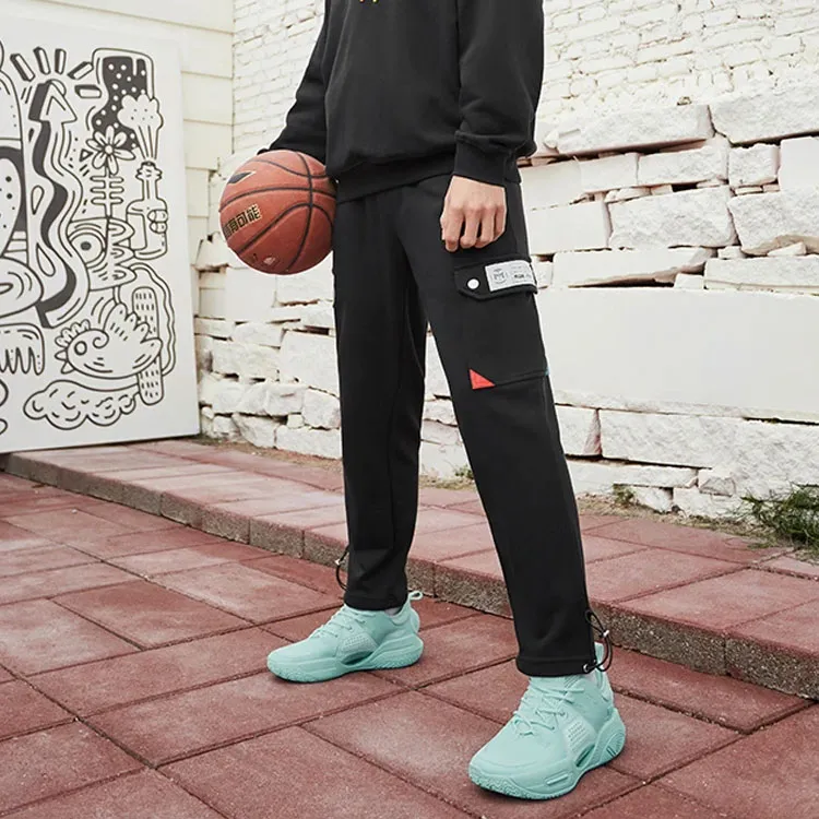 LiNing Professional Basketball Series Knitted Sports Pants Men's Black-3