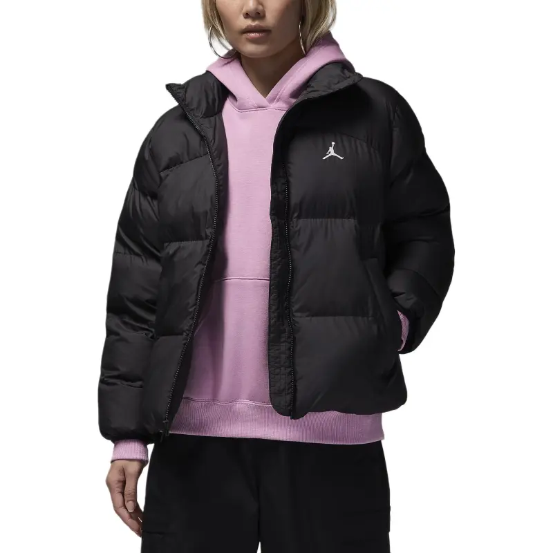 Jordan Puffer Jackets Women's Black/White-2