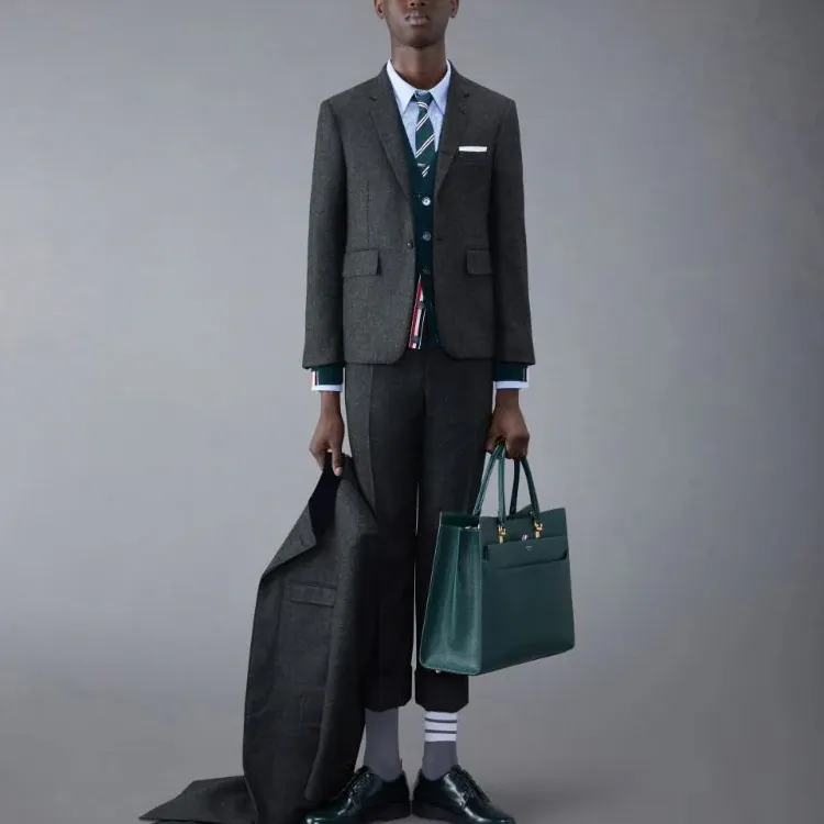 THOM BROWNE Coats Men Gray-2