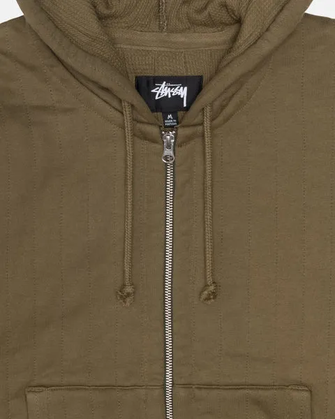 Stussy Vertical Quilted Zip Hoodie Black L - POIZON Stussy Vertical Quilted Zip Hoodie Black L - POIZON