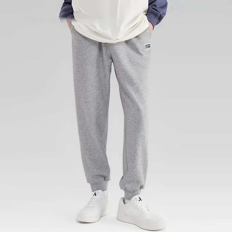 Skechers Colorful Knitted Sweatpants Men Medium Heather Gray/004F-2