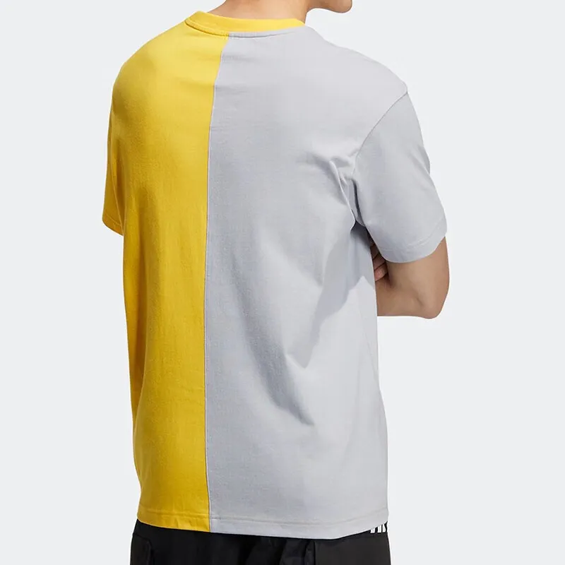 Adidas Neo T Shirts Men Gray/Yellow-2