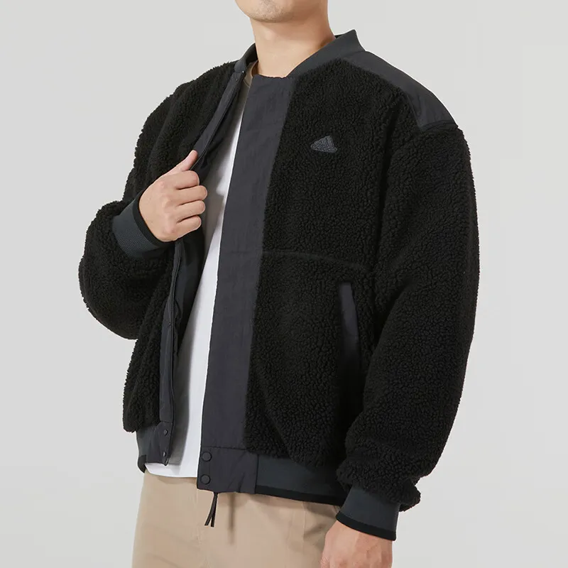 Adidas Velvet Jackets Men Black-4