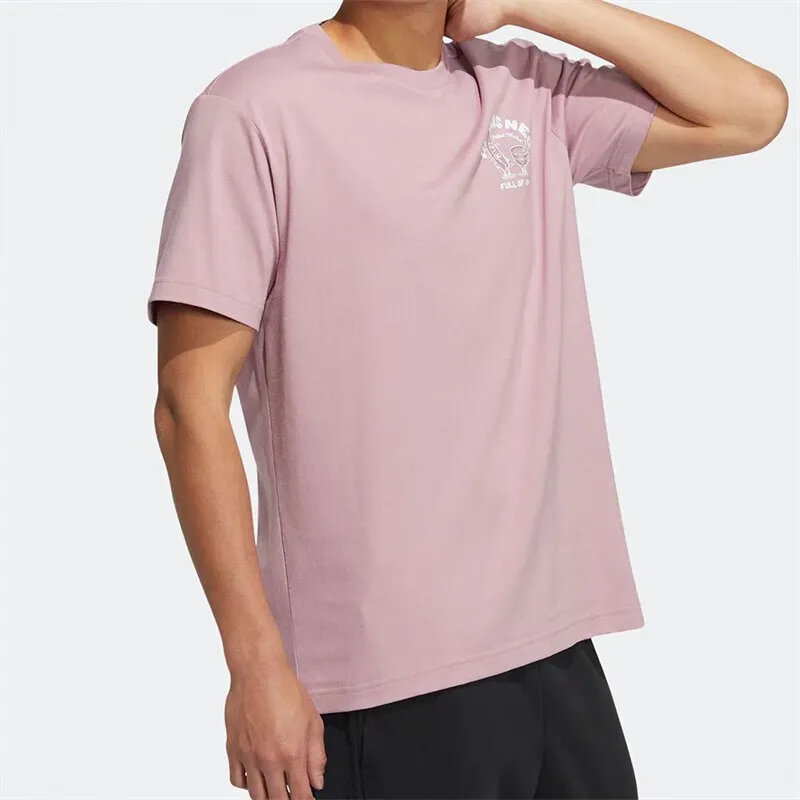 Adidas Neo Drop Shoulder Sleeve T Shirt Men's Lotus Root Powders-3