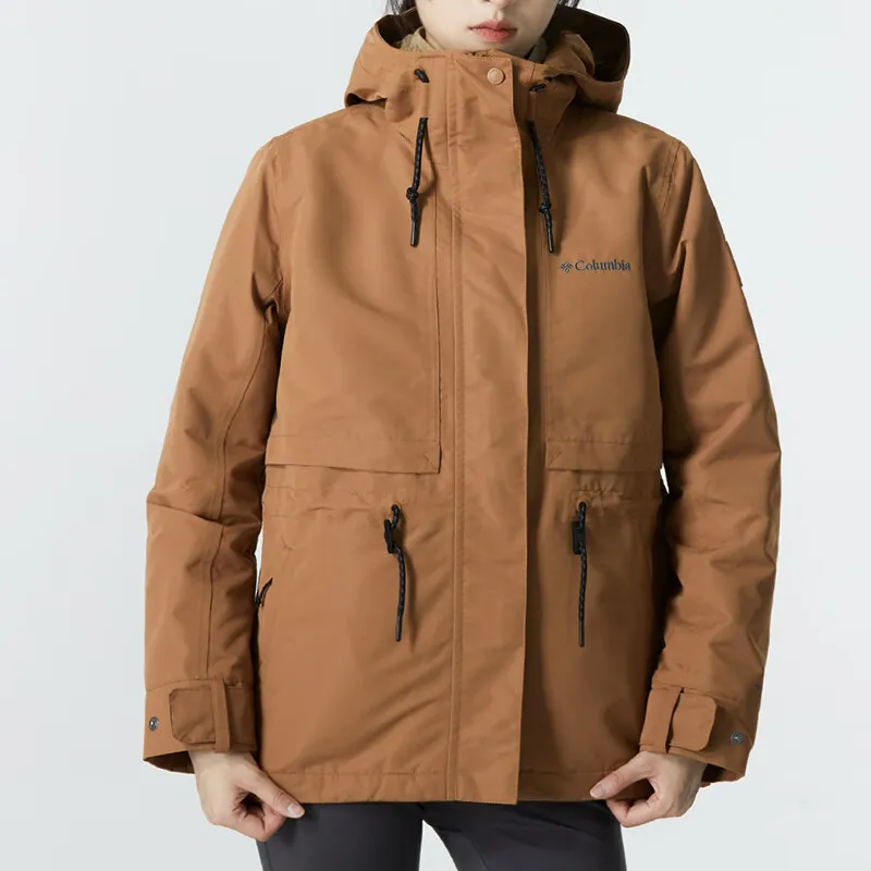 Columbia Windbreaker Jackets Women's Brown-1