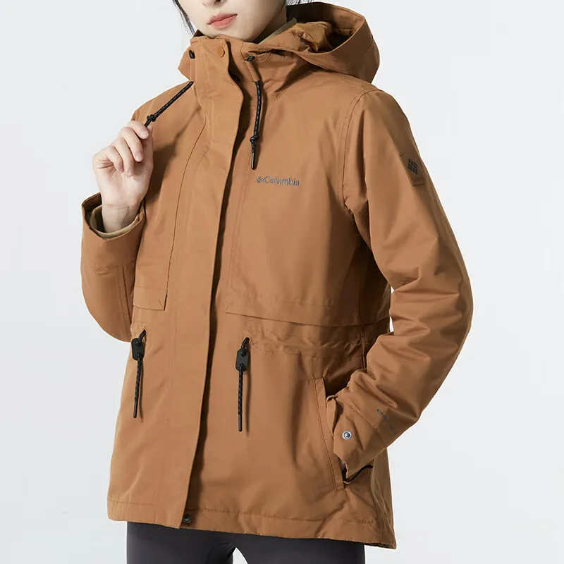 Columbia Windbreaker Jackets Women's Brown-2