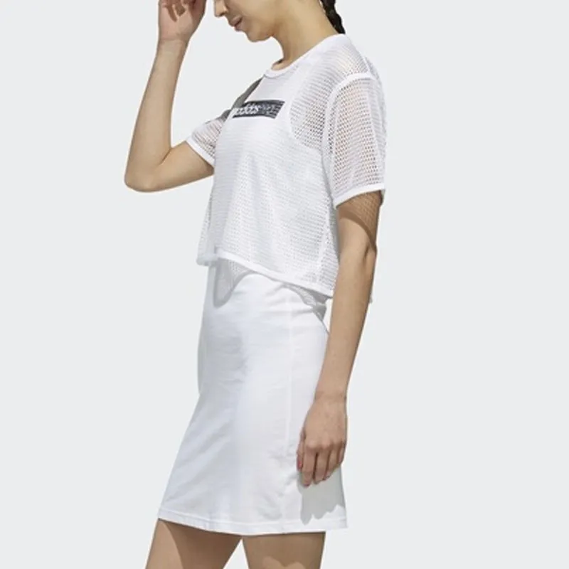 Adidas Neo Short Sleeved Dresses Women's White-5