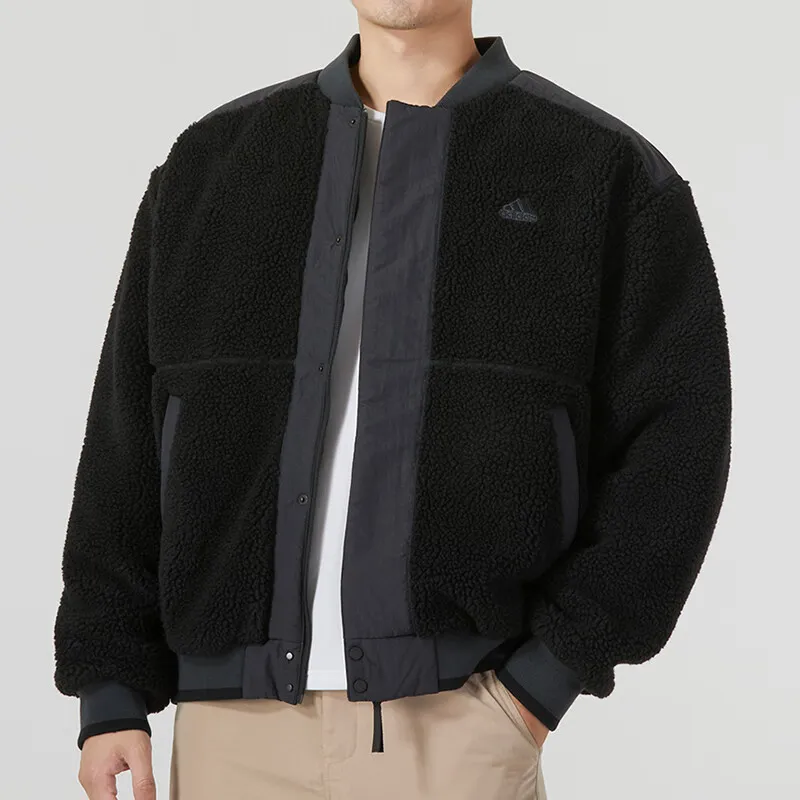 Adidas Velvet Jackets Men Black-5