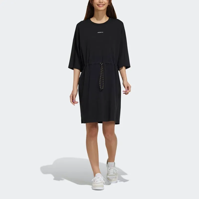 Adidas Neo Short Sleeved Dresses Women's Black-1