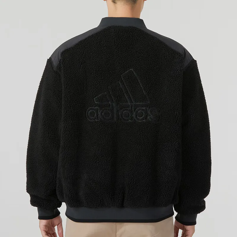 Adidas Velvet Jackets Men Black-3