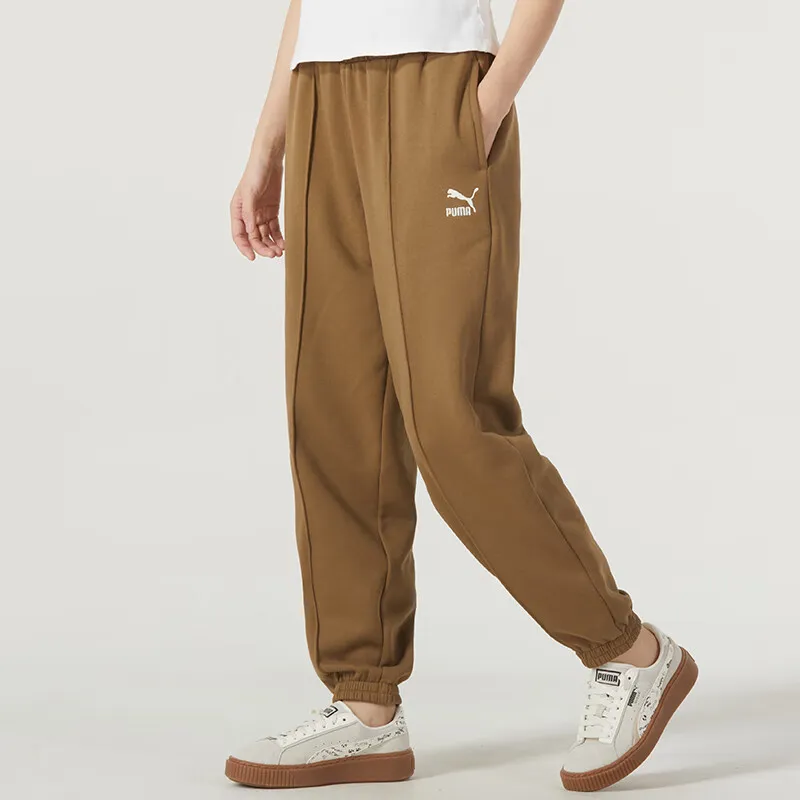 PUMA Knitted Sweatpants Women's Brown-3