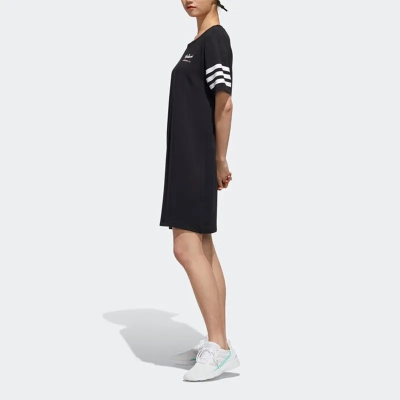 Adidas Neo Short Sleeved Dresses Women's Black-3