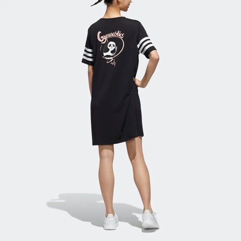 Adidas Neo Short Sleeved Dresses Women's Black-2
