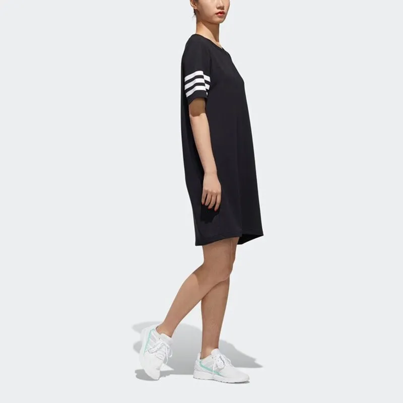 Adidas Neo Short Sleeved Dresses Women's Black-4