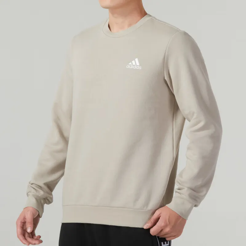 adidas Men Fleece Running Sweatshirt Khaki-4