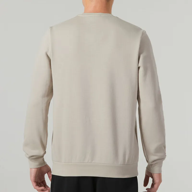 adidas Men Fleece Running Sweatshirt Khaki-3