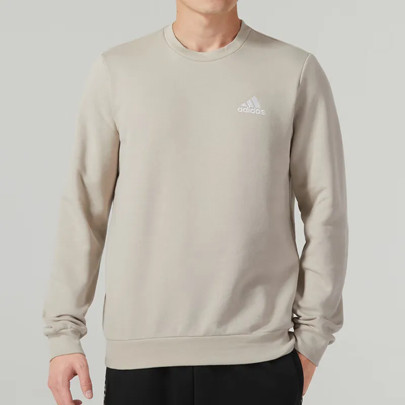 adidas Men Fleece Running Sweatshirt Khaki-2