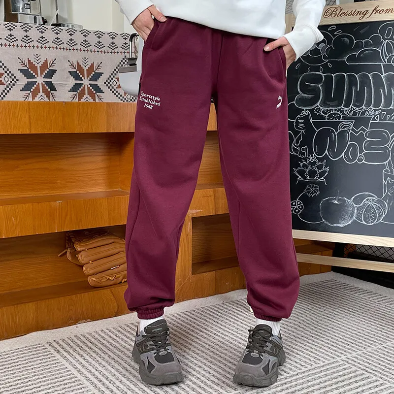 PUMA Knitted Sweatpants Women's Red-2