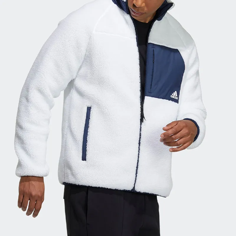 Adidas Reversible Sherpa Jacket Coat Unisex White-2