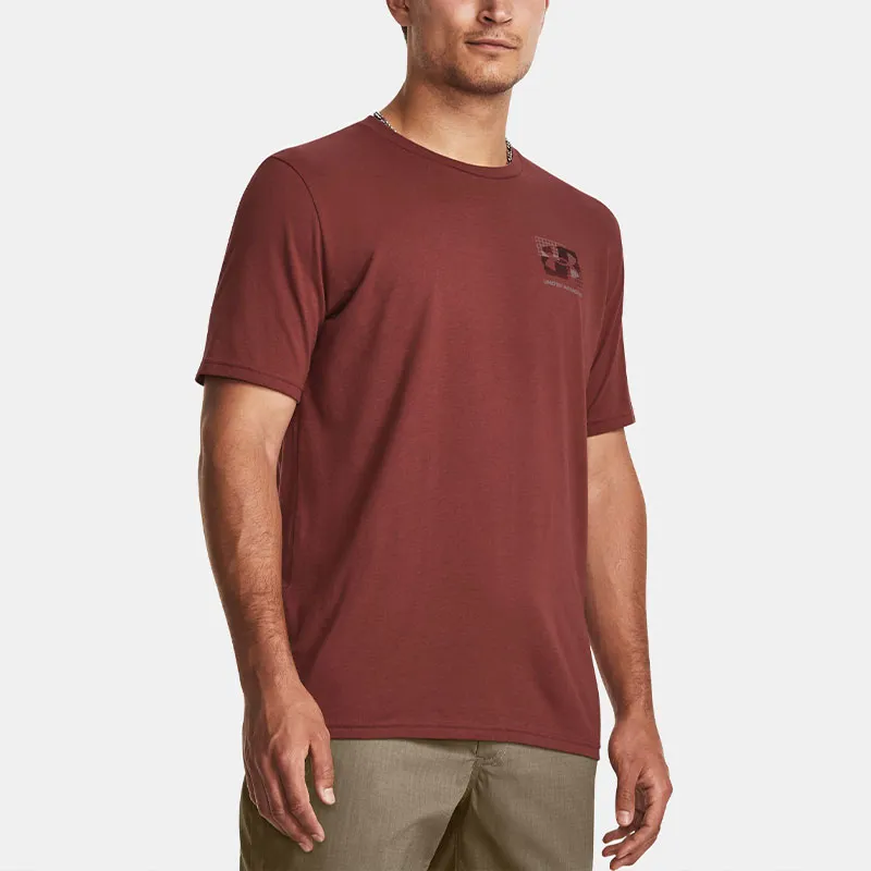Under Armour T-Shirts Men Sugarcane Red-2