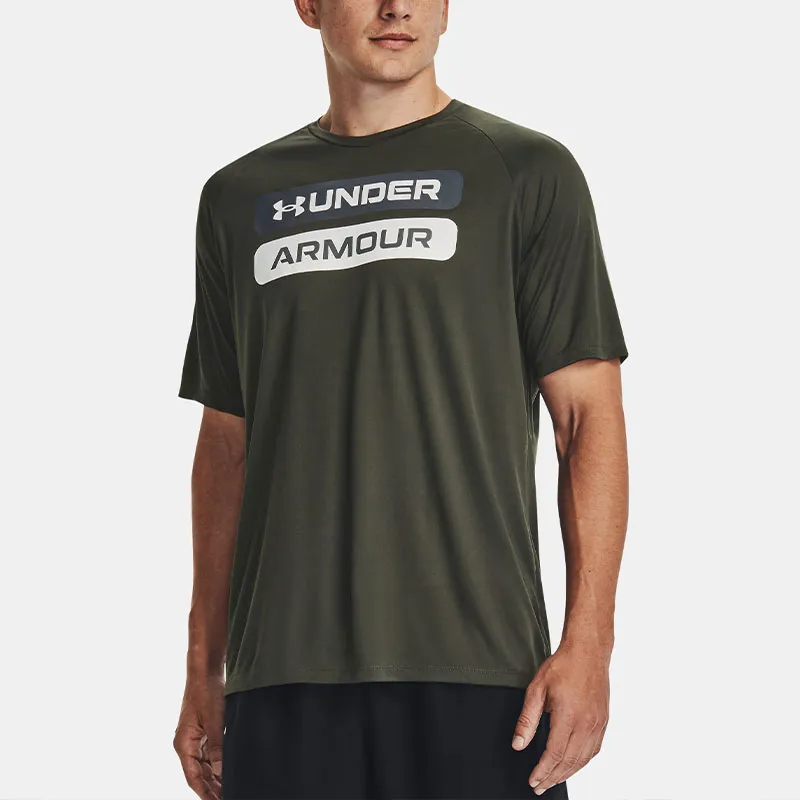 Under Armour Velocity T Shirts Men Green-2