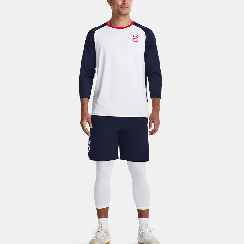 Under Armour Utility T Shirts Men White/Marine Blue-4