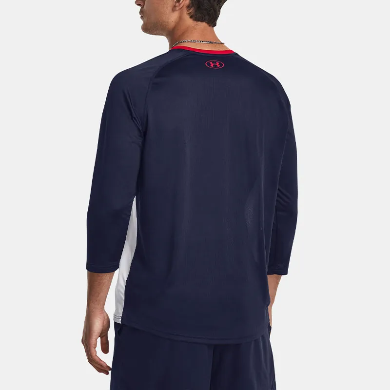 Under Armour Utility T Shirts Men White/Marine Blue-3