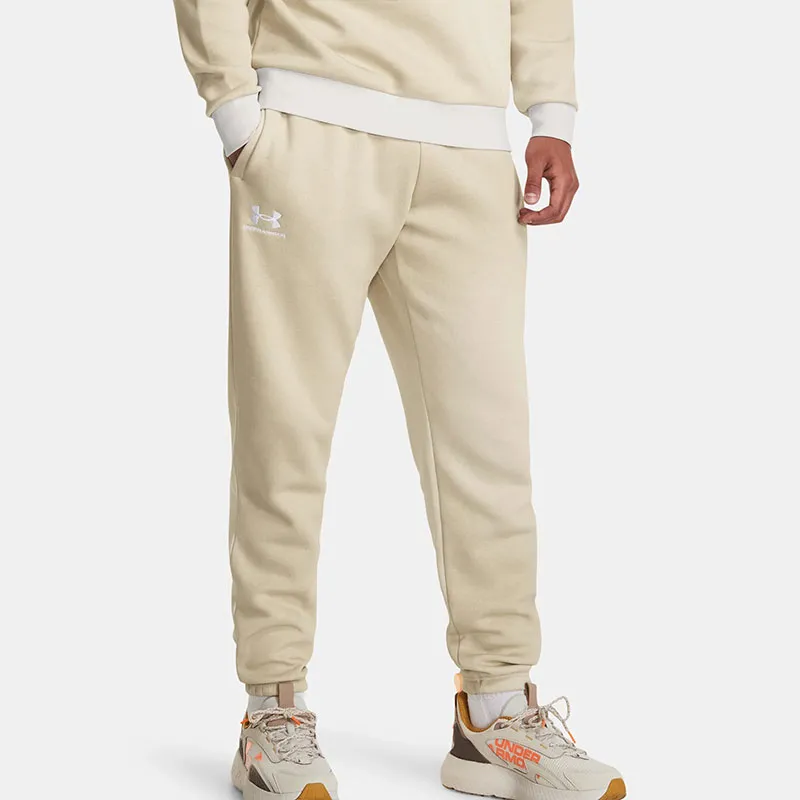 Under Armour Essential Knitted Sweatpants Men Khaki-3