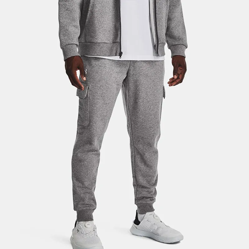 Under Armour Rival Fleece Knitted Sweatpants Men Gray-3