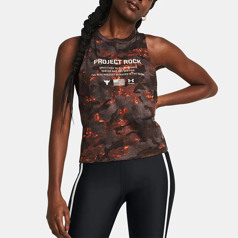 Under Armour Project Project Rock Sport Vests Women's Black Pepper Powder-2