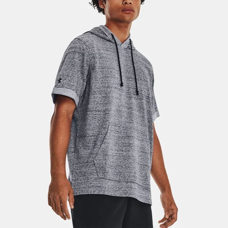 Under Armour Sportstyle Sportstyle Stadium Short Sleeve Hoodie Sweatshirt Men's Gray-2