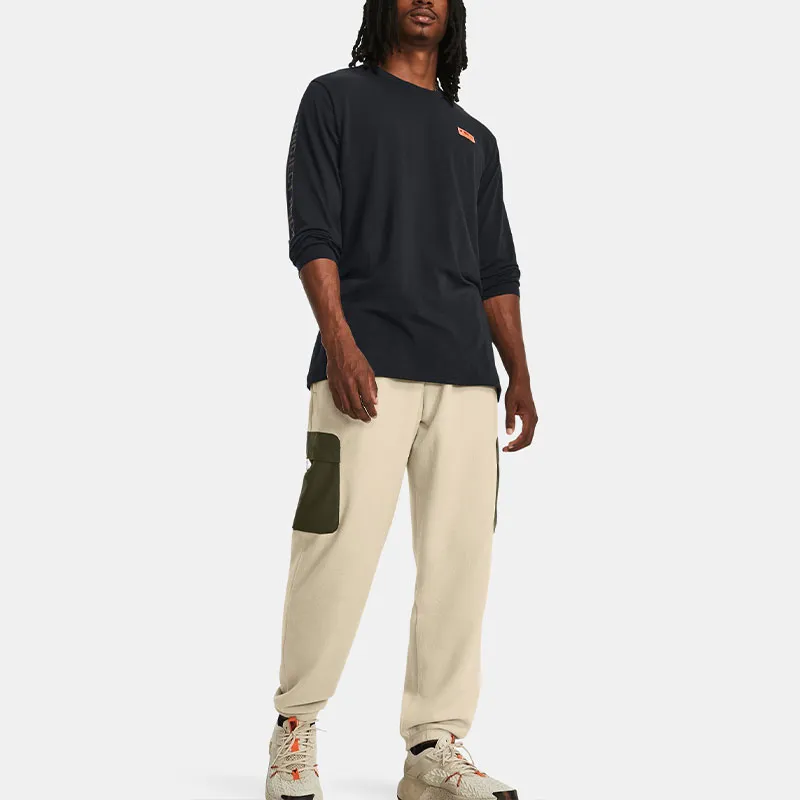 Under Armour Project Project Rock Veterans Day Knitted Sports Pants Men's Khaki-2