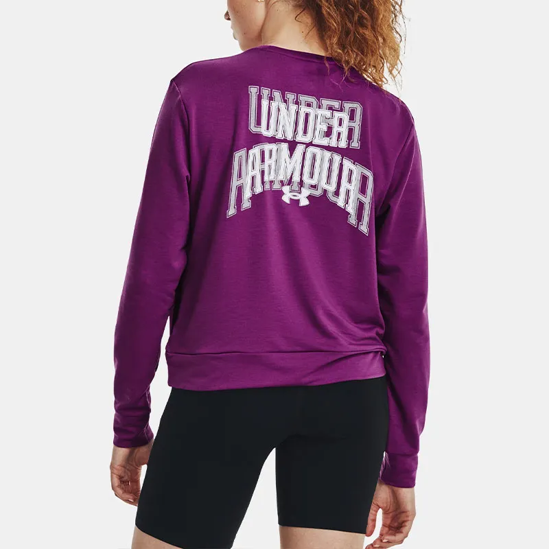 Under Armour Rival Terry Sweatshirt Women's Purple-4