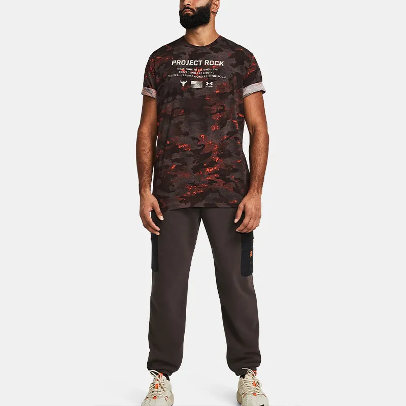 Under Armour Project Rock Veterans Day T Shirt Men's Black-4