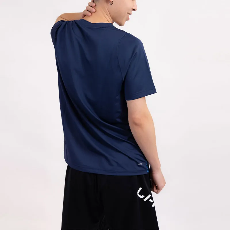 LiNing Badminton Series Raglan Sleeve T Shirt Unisex Indigo-3