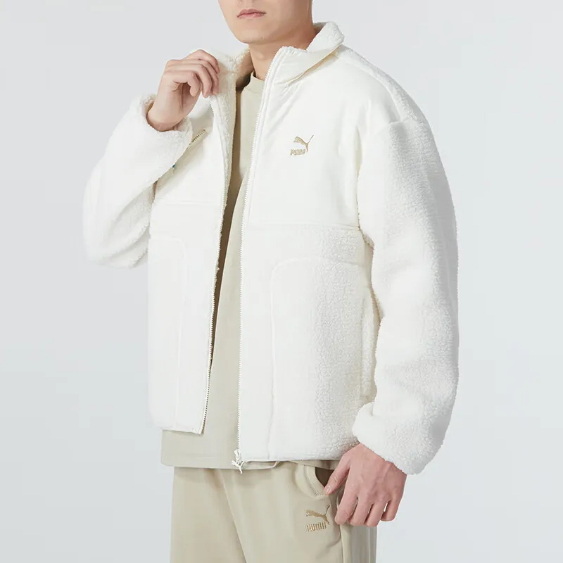 PUMA Velvet feel Coat Unisex White-1