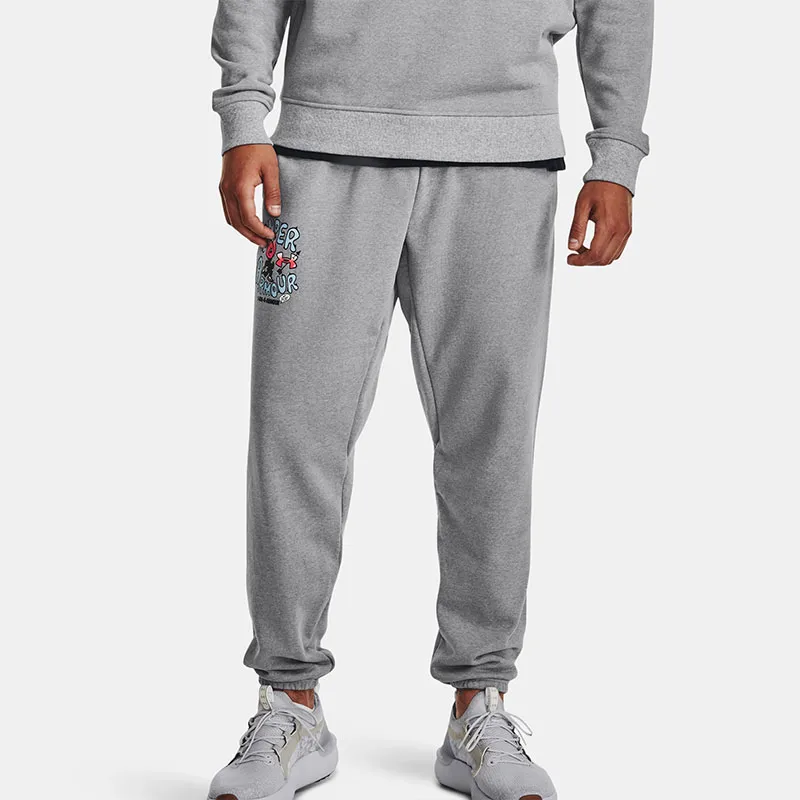 Under Armour Rose Knitted Sweatpants Men's Gray-3