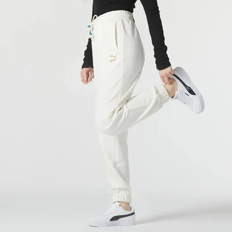 PUMA Knitted Sports Pants Women's White-4