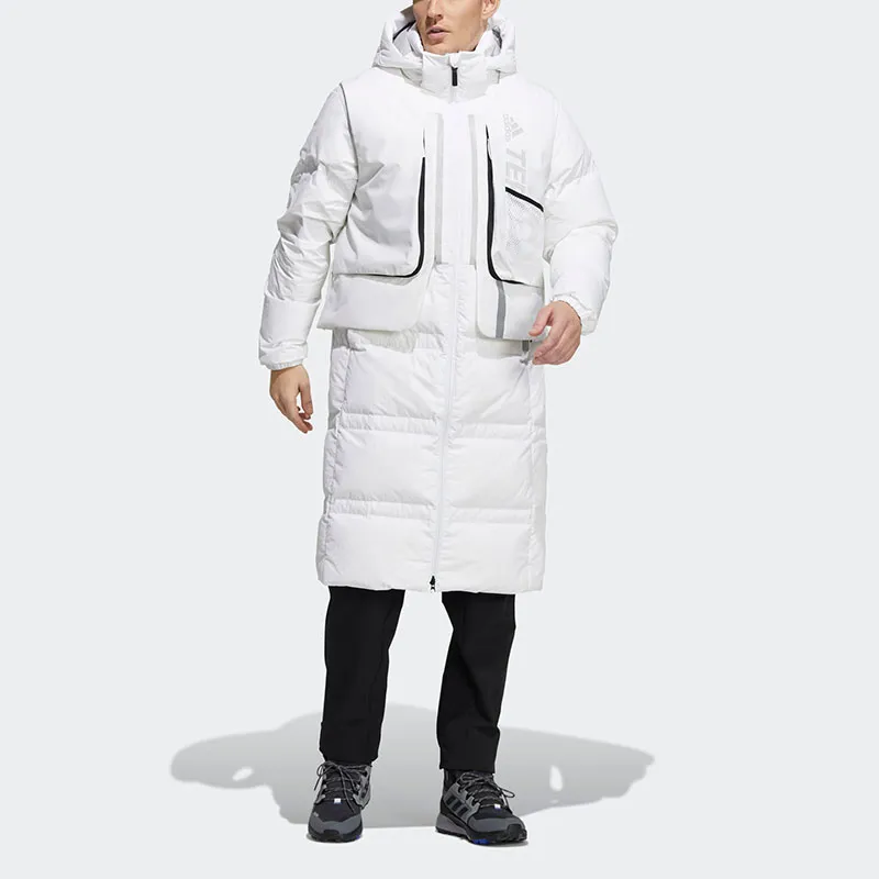 Adidas LONG DOWN JACKET Down Jacket Unisex White-3