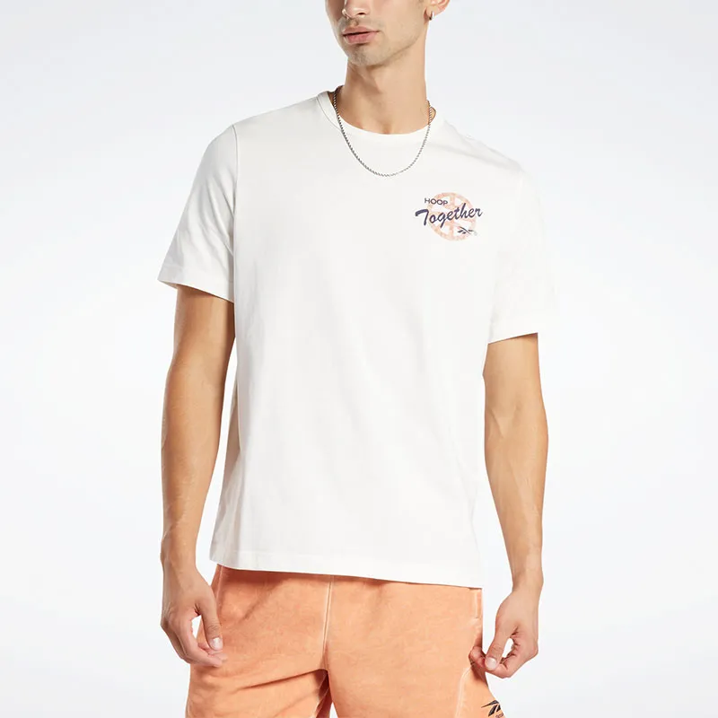 Reebok BB BASKETBALL AAWH HOOP T-Shirt Men's Ecru-2