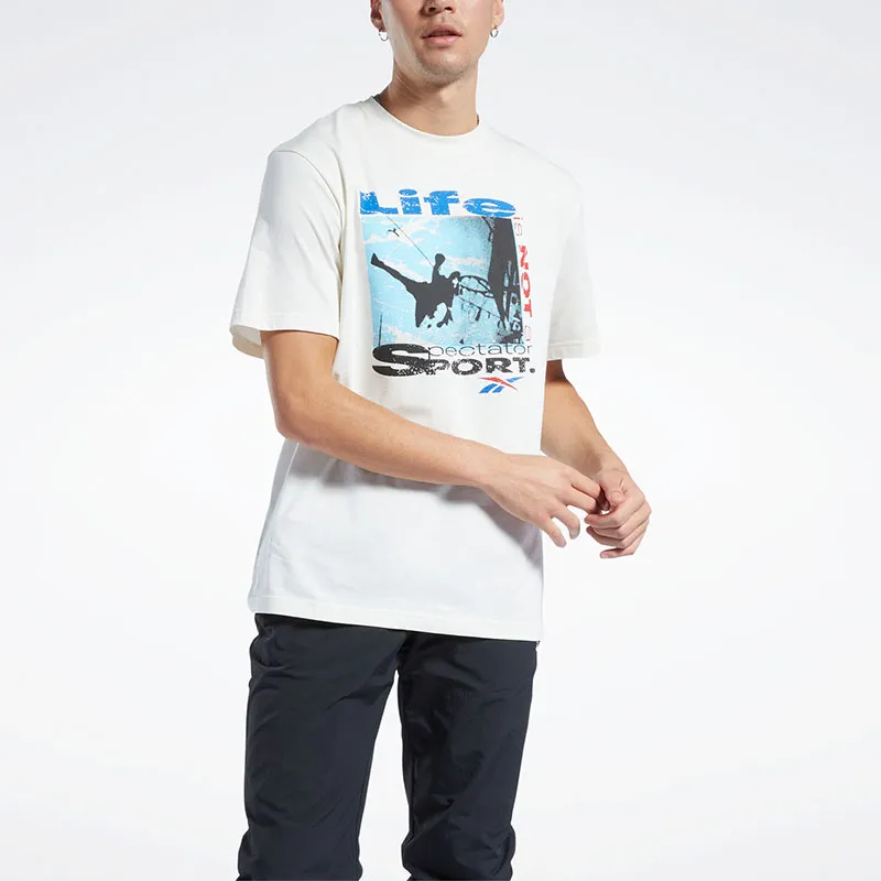 Reebok GS SPECTATOR SPORT HOOP T-Shirt Men's White-2