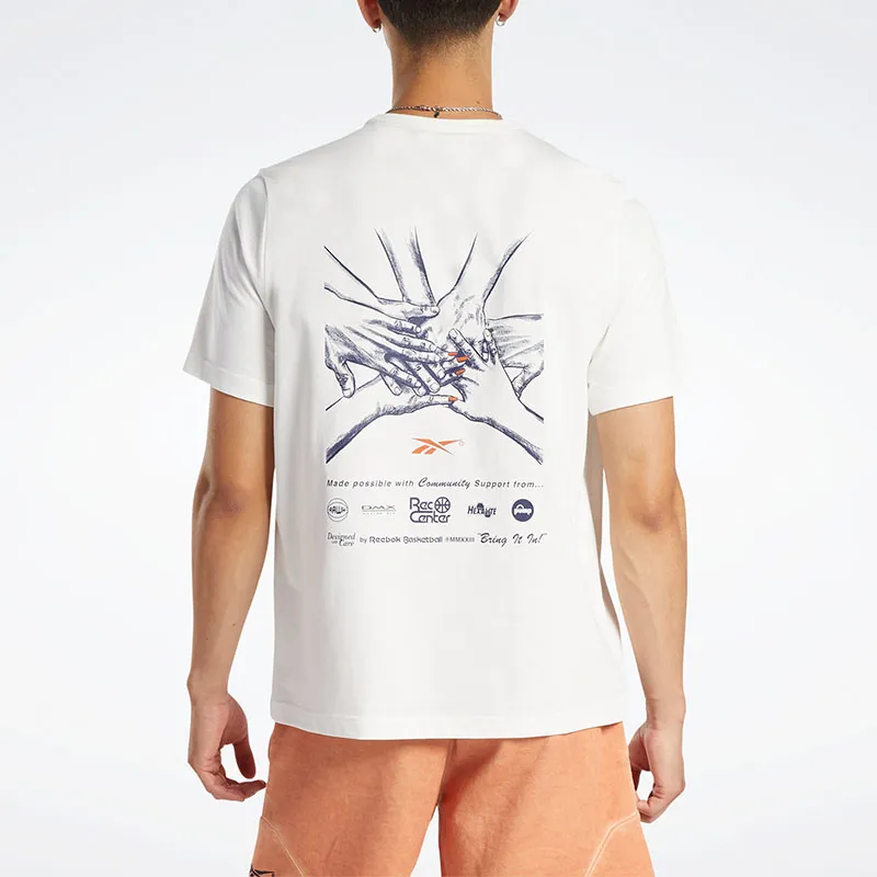 Reebok BB BASKETBALL AAWH HOOP T-Shirt Men's Ecru-4