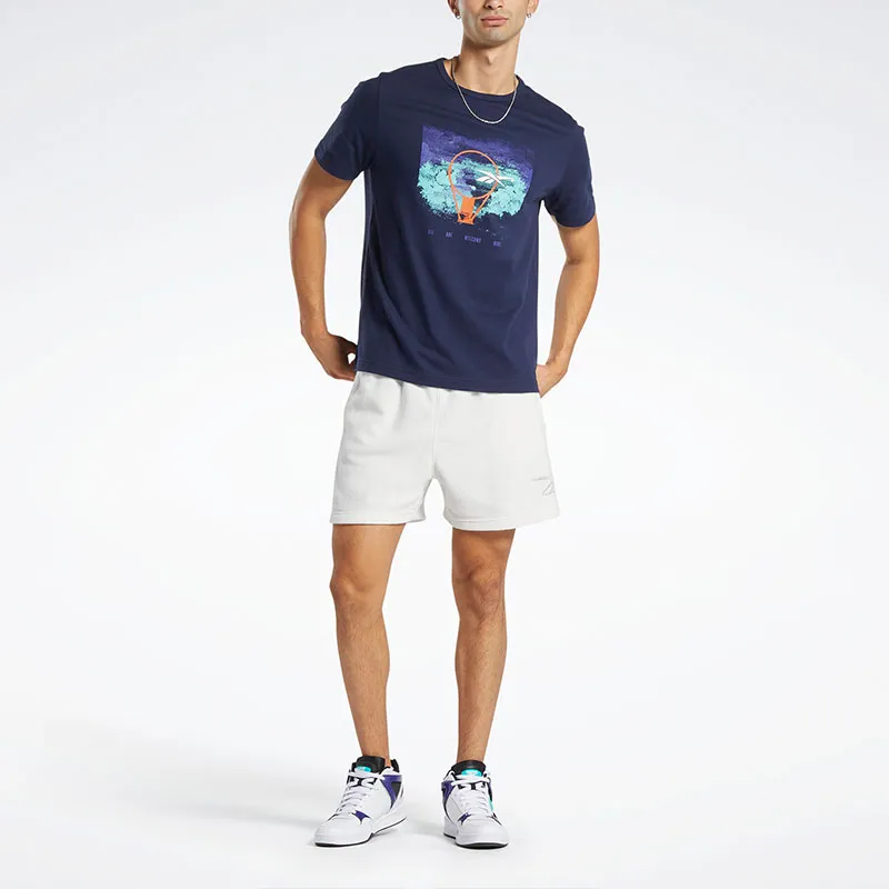 Reebok BB BASKETBALL AAWH RIM T-Shirt Men's Dark Blue-2