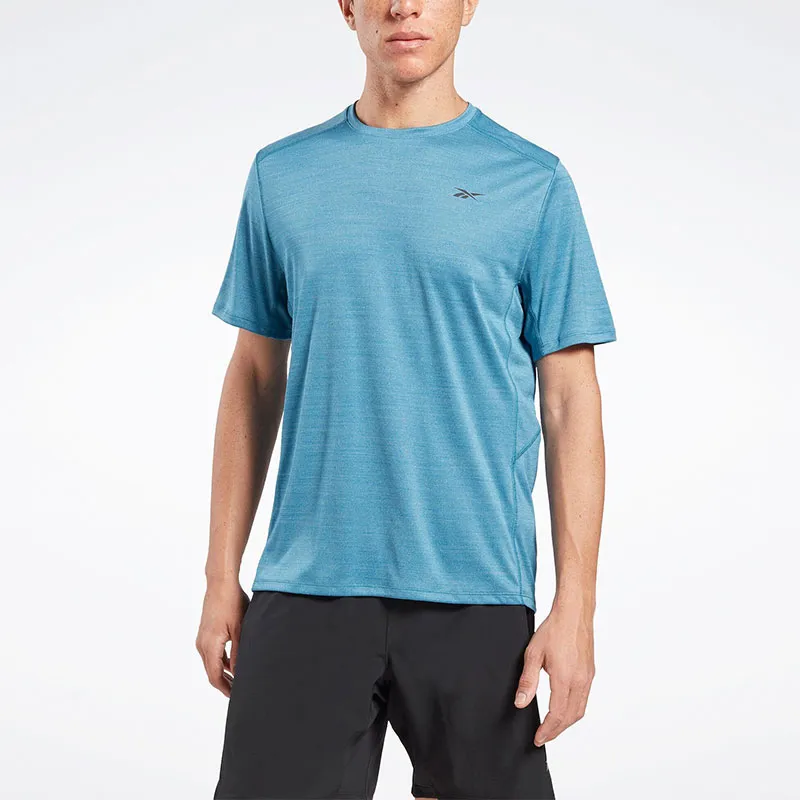 Reebok Mlange Athlete T-Shirt Men's Steel Iron Blue-2