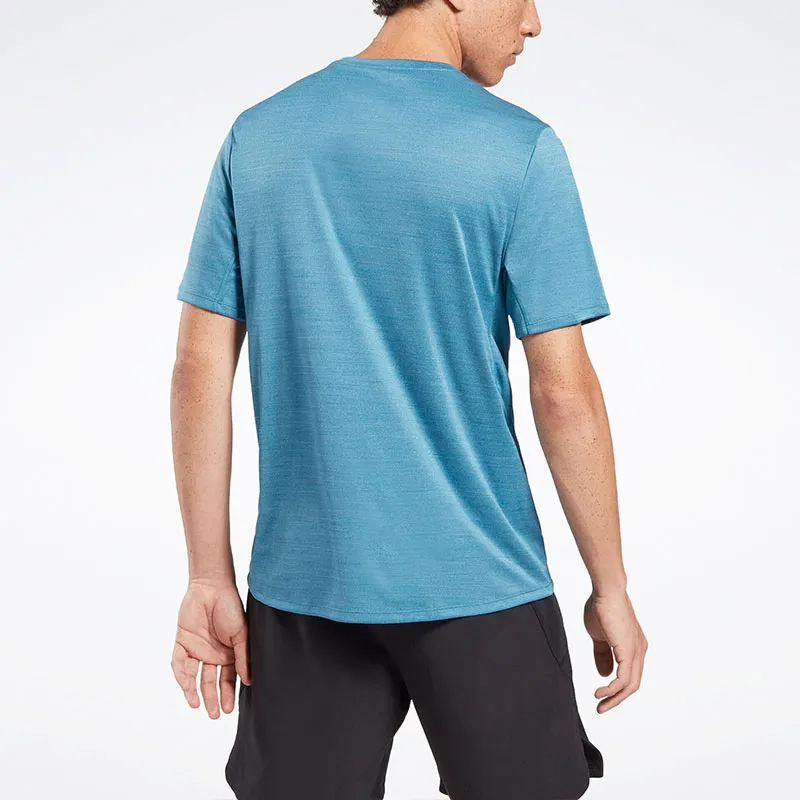 Reebok Mlange Athlete T-Shirt Men's Steel Iron Blue-3