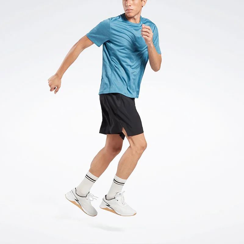 Reebok Mlange Athlete T-Shirt Men's Steel Iron Blue-1